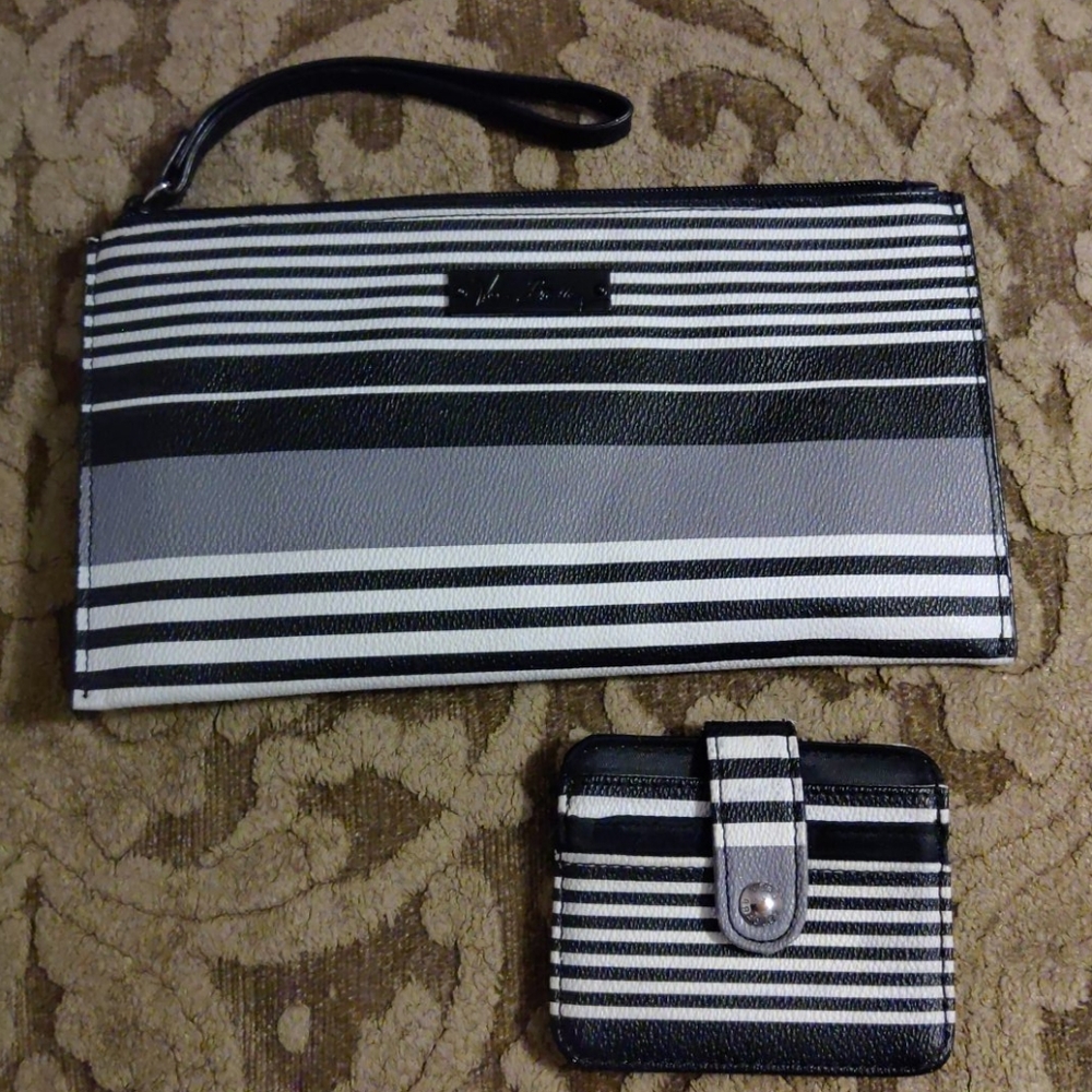 Vera Bradley Striped Wristlet & ID Card Case